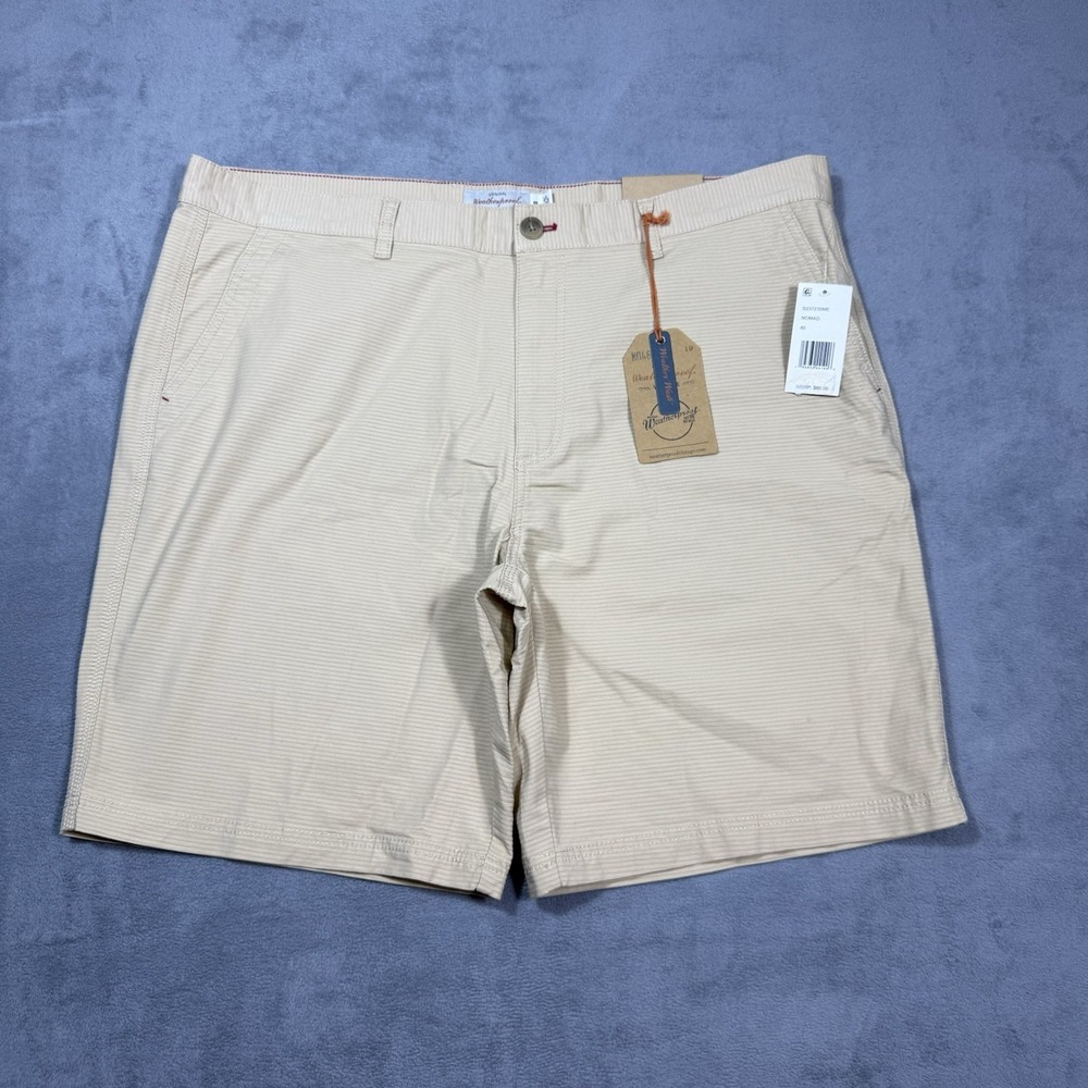 Weatherproof Shorts Mens 40 NOMAD Khaki Chino Stretch 9" Inseam Normcore NEW